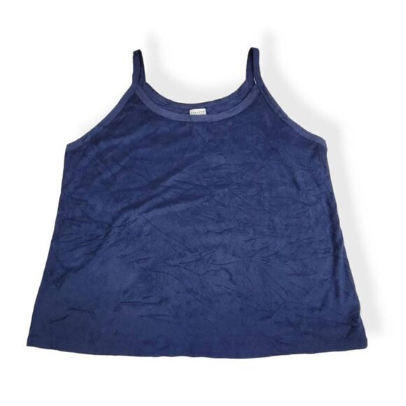 Ava & Viv Navy Blue Terry Cloth Tank Top 3X NWOT - Picture 1 of 3